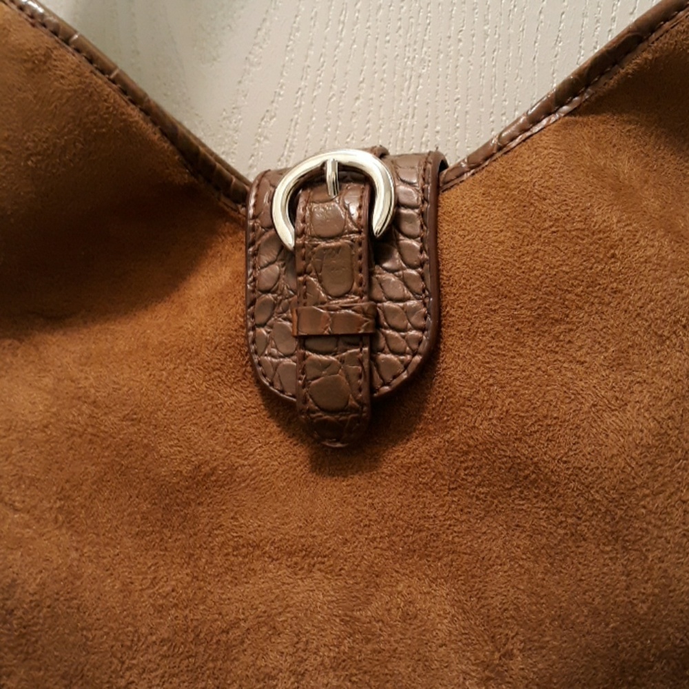 EUC Croft and Barrow brown sueded purse - Picture 6 of 6